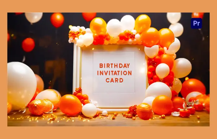 Virtual 3D Birthday Party Invitation Video Slideshow